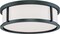 Nuvo Odeon 3-Light 17" Flush Dome w/ Satin White Glass in Aged Bronze Finish
